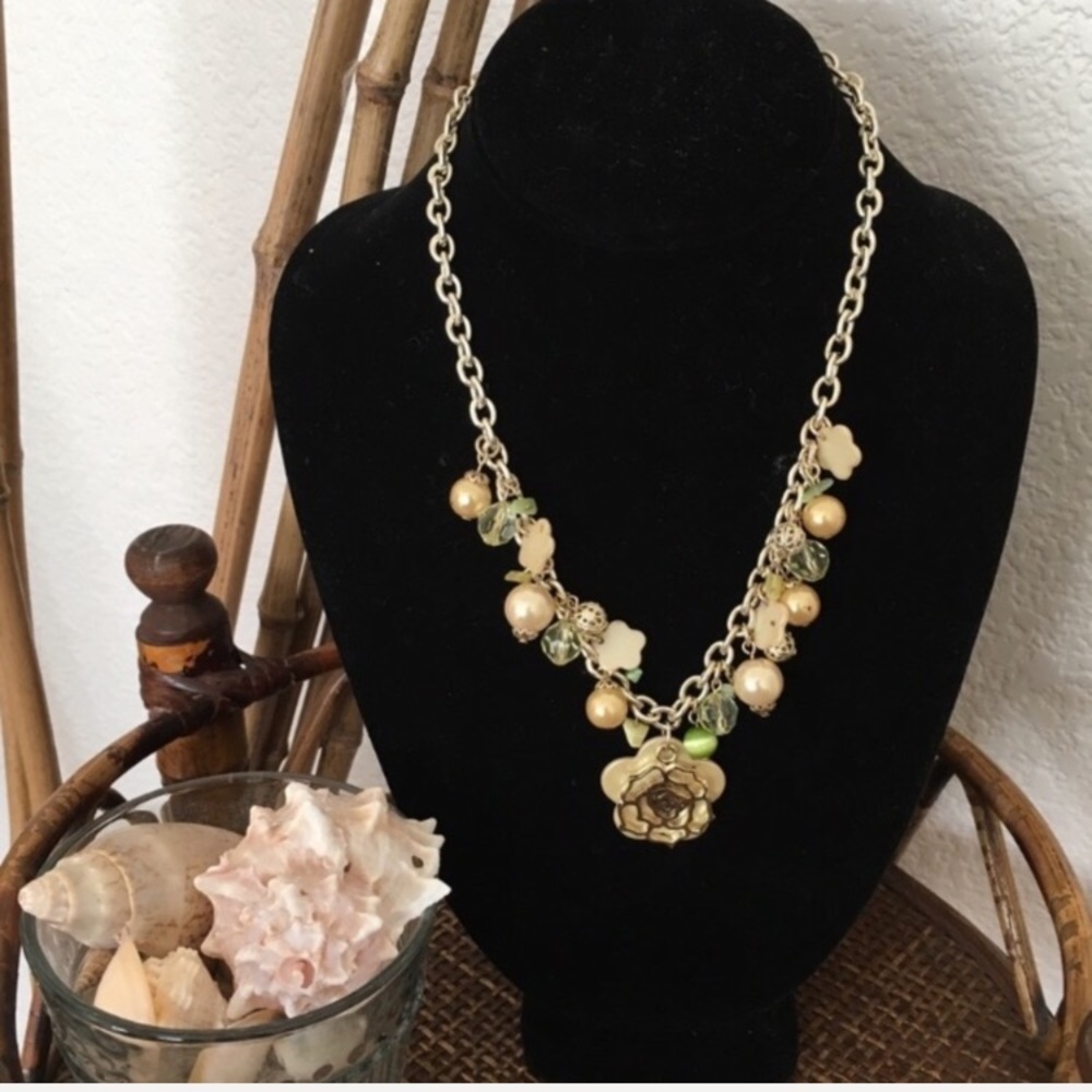 MACY’S Yellow & Gold Rose Necklace